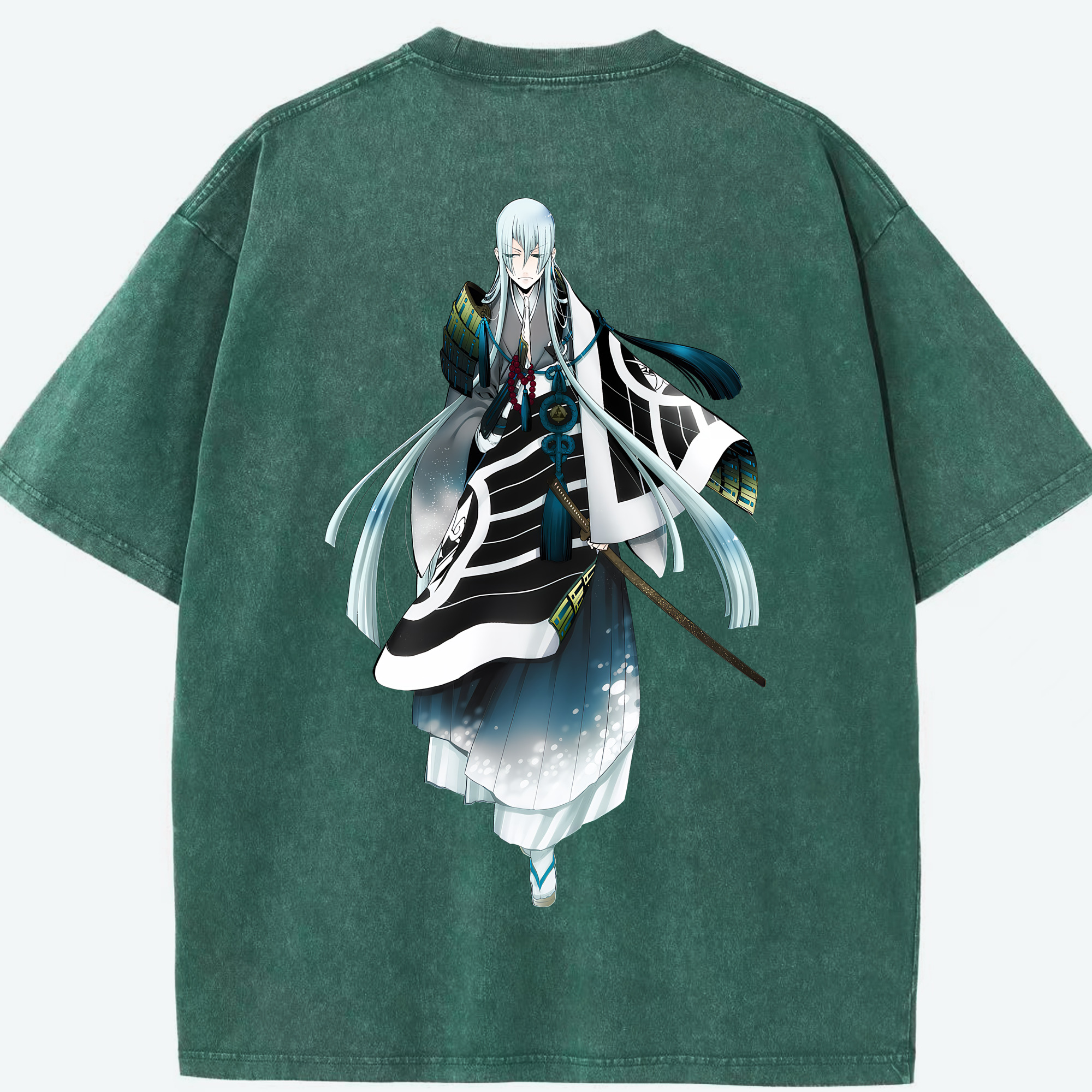 （画像用） 刀剣乱舞 Touken Ranbu 綿100% ヴィンテージ風 半袖Tシャツ（背面プリント）